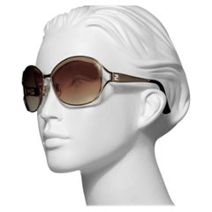 New Fendi Gold Aviator Sunglasses with Case