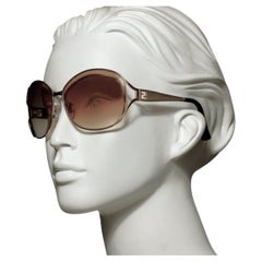 New Fendi Gold Aviator Sunglasses with Case