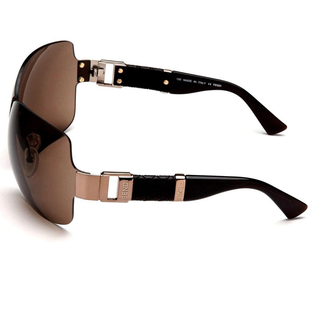 New Fendi Gold Aviator Wrap Sunglasses with Case 1