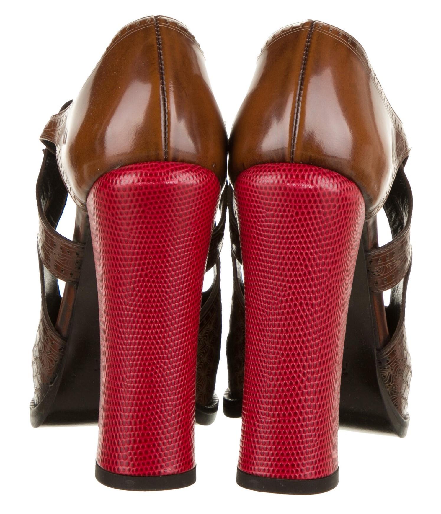 New Fendi Karl Lagerfeld F/W 2011 Leather Platform Pumps Heels Sz 37.5 $1975 3