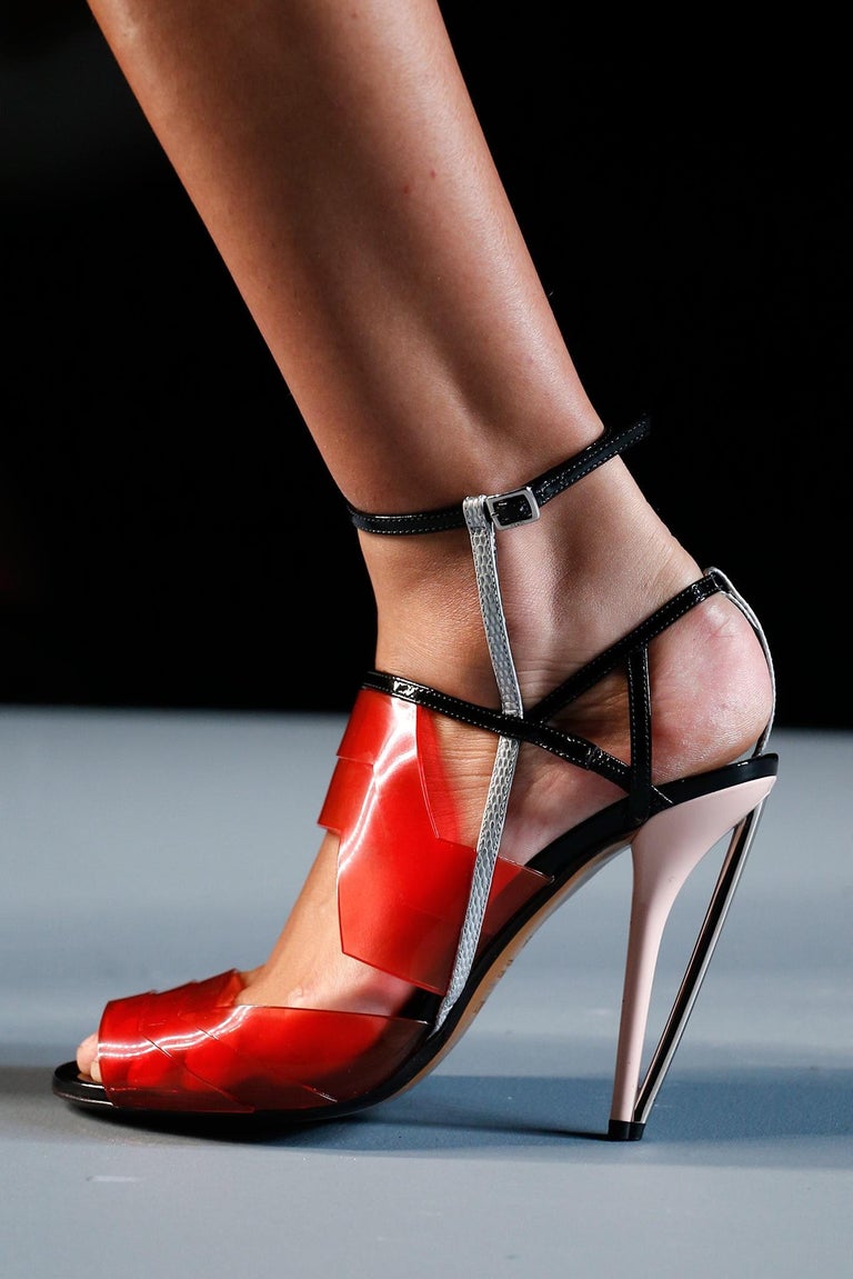 New Fendi Karl Lagerfeld Runway 2015 Heels Sandals Sz 40 For Sale at ...