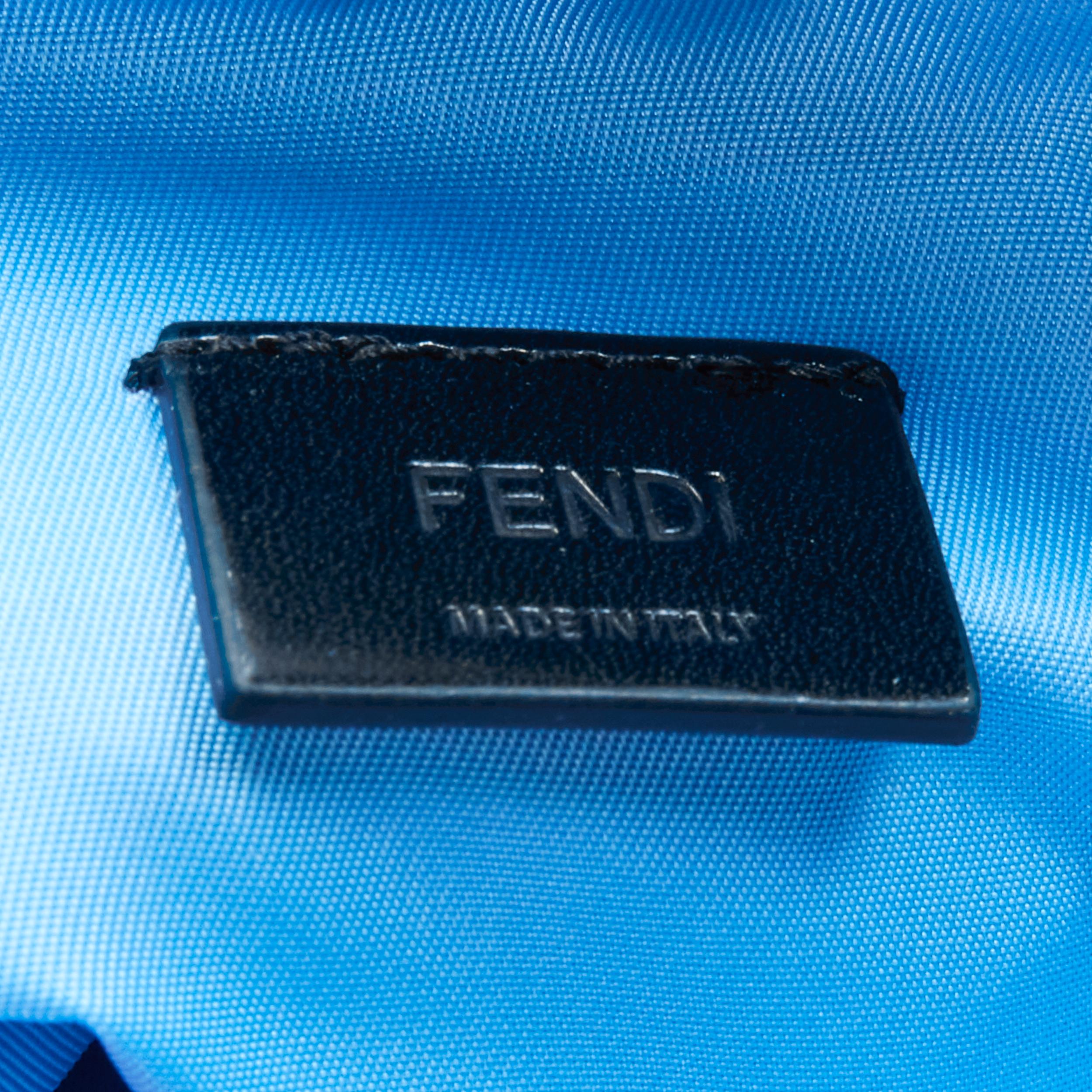 new FENDI KIM JONES 2022 grey gradient FF Zucca Vertical Baguette crossbody bag For Sale 5