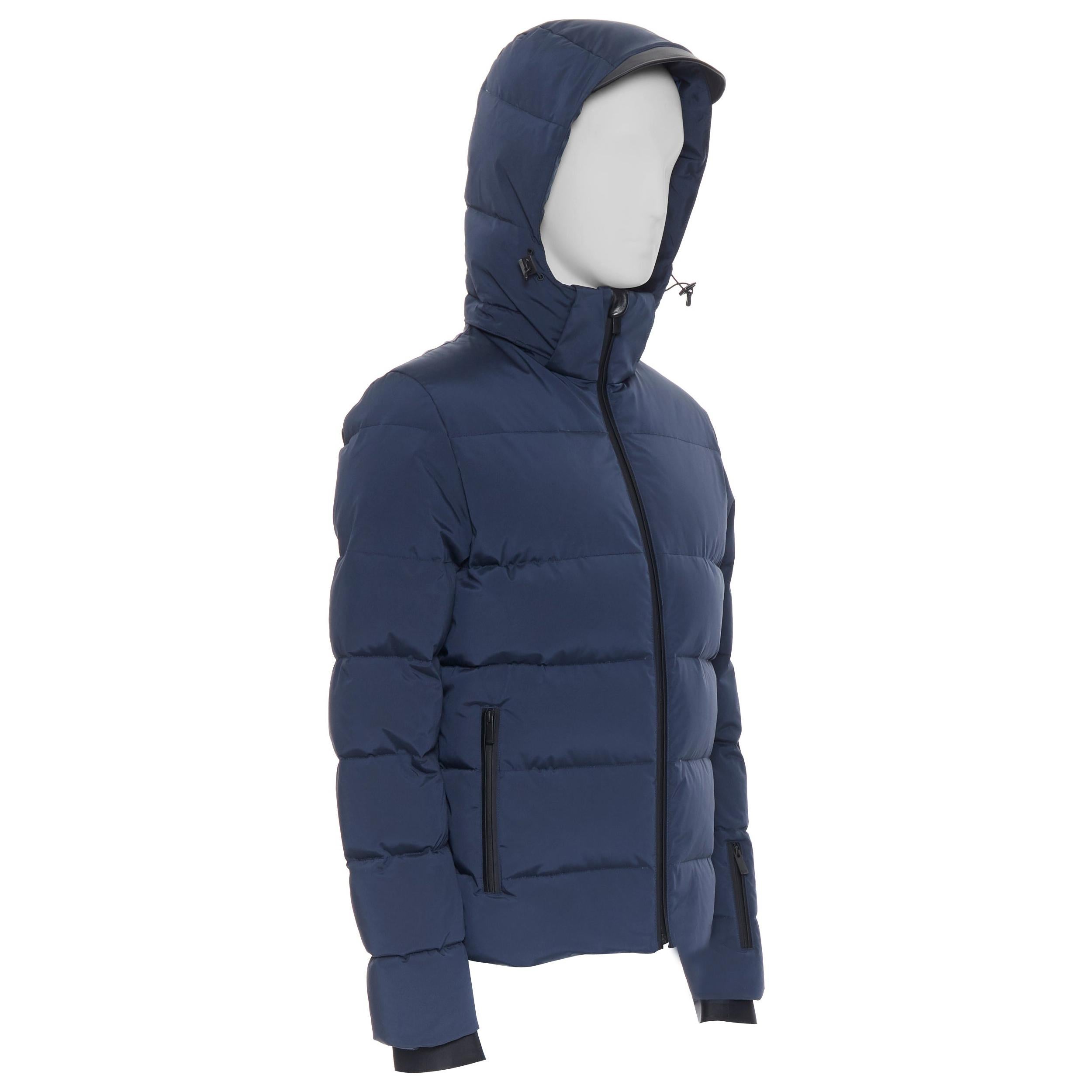 new FENDI Monster Face Ski navy blue goose down padded puffer jacket IT46 S