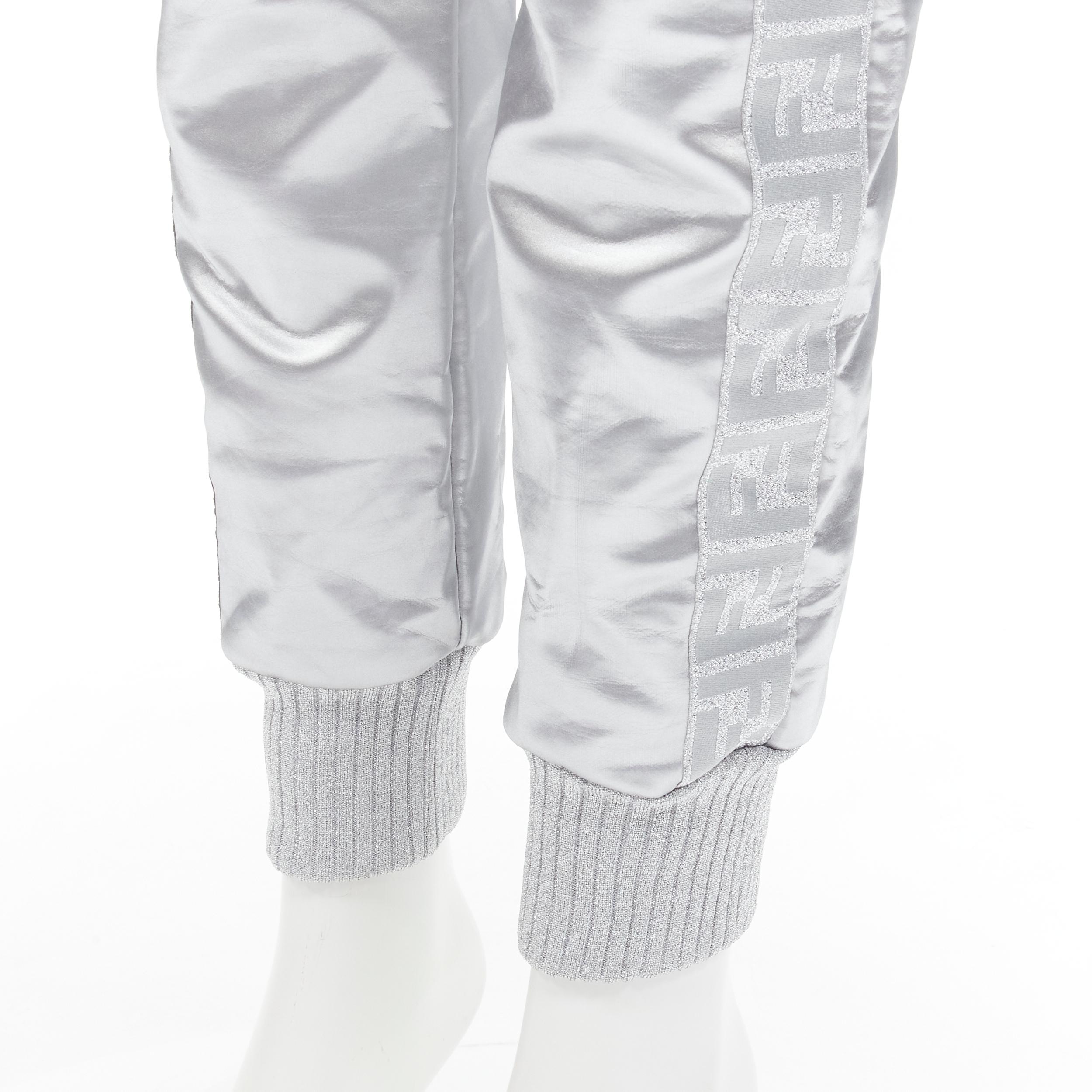 metallic silver pants