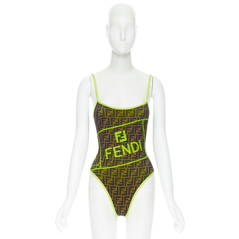 Shop Fendi Fendi Roma Reversible One-Piece Swimsuit