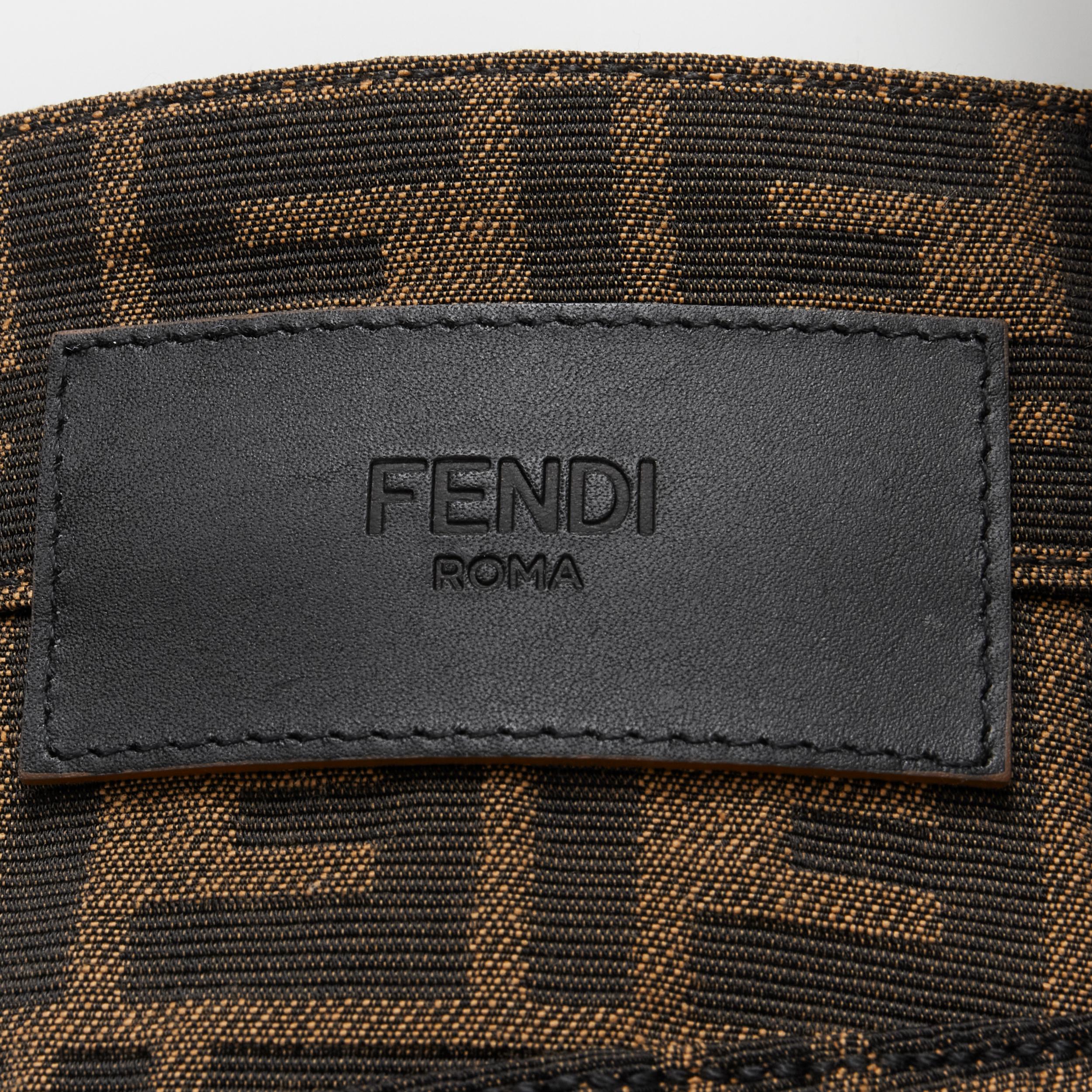 new FENDI Roma Amor embroidery FF Zucca monogram canvas straight leg pants 32