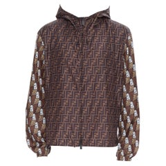 new FENDI Roma Amor Zucca monogram print gold embroidery windbreaker jacket IT52