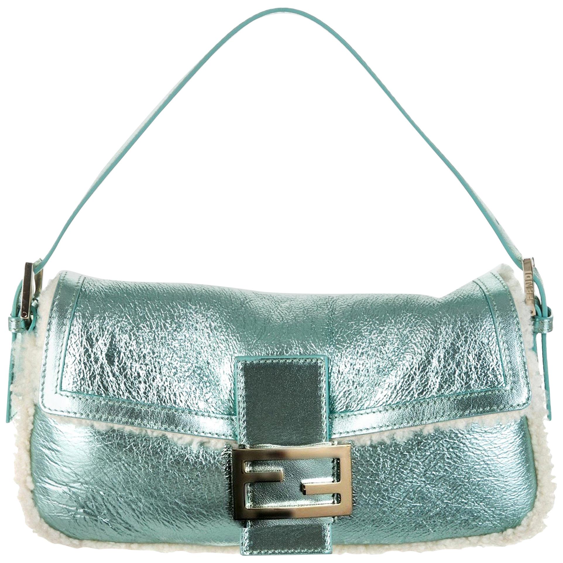 fendi shearling baguette bag