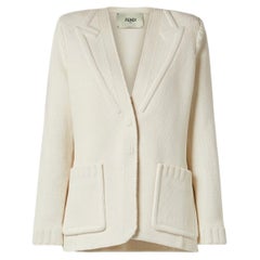 &New Fendi Primavera 2021 blazer da passerella in maglia di cotone pesante