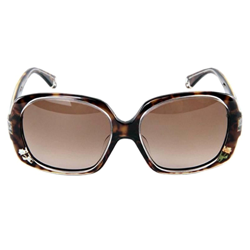 New Fendi Tortoise with Rose Inlaid Sunglasses With Case
