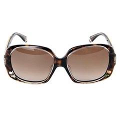 New Fendi Tortoise with Rose Inlaid Sunglasses With Case