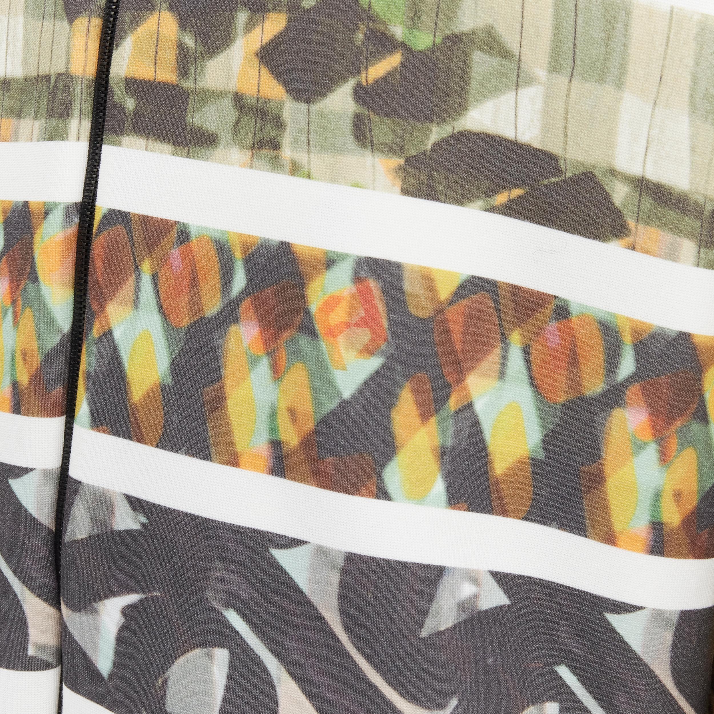 new FENDI Zucca monogram abstract print colorblock cotton hoodie XXL 3