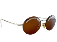 New Fendissime Absolute Oval Brown Lenses Sunglasses 1990's Italy