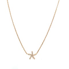 New Fine Quality Diamond Necklace with Diamonds & Chain in 18ct Rose Gold