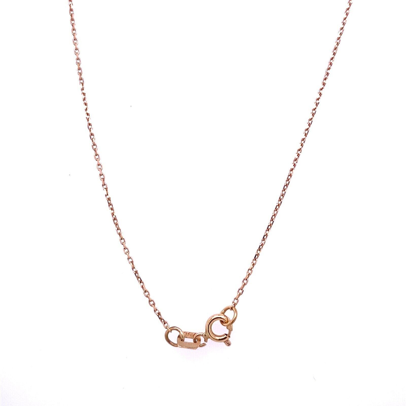 Modern New Fine Quality Diamond Necklace with Diamonds & Chain in 18ct Rose Gold For Sale