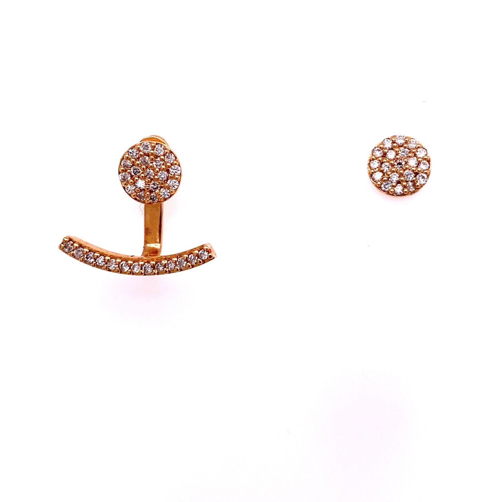 New Fine Quality Drops & Studs Earrings Set with Diamonds in 18ct Rose Gold

This is a pair of 18ct rose gold drop & studs earrings set with 0.50ct of round brilliant cut diamonds. These earrings design makes them a good choice for everyday