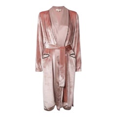 UNWORN Fleur Du Mal Rosa Samt & Seidenmischung Robe S/M