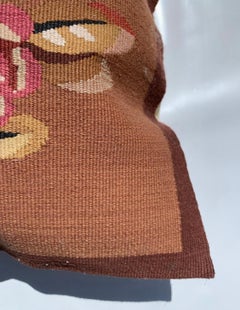 Vintage French Provincial Needlepoint Aubusson Style Tapestry Pillow case