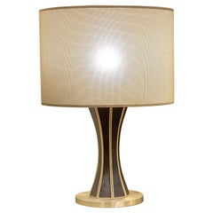 New Flow Table Lamp 2131-GK-24 brass and leather inlays