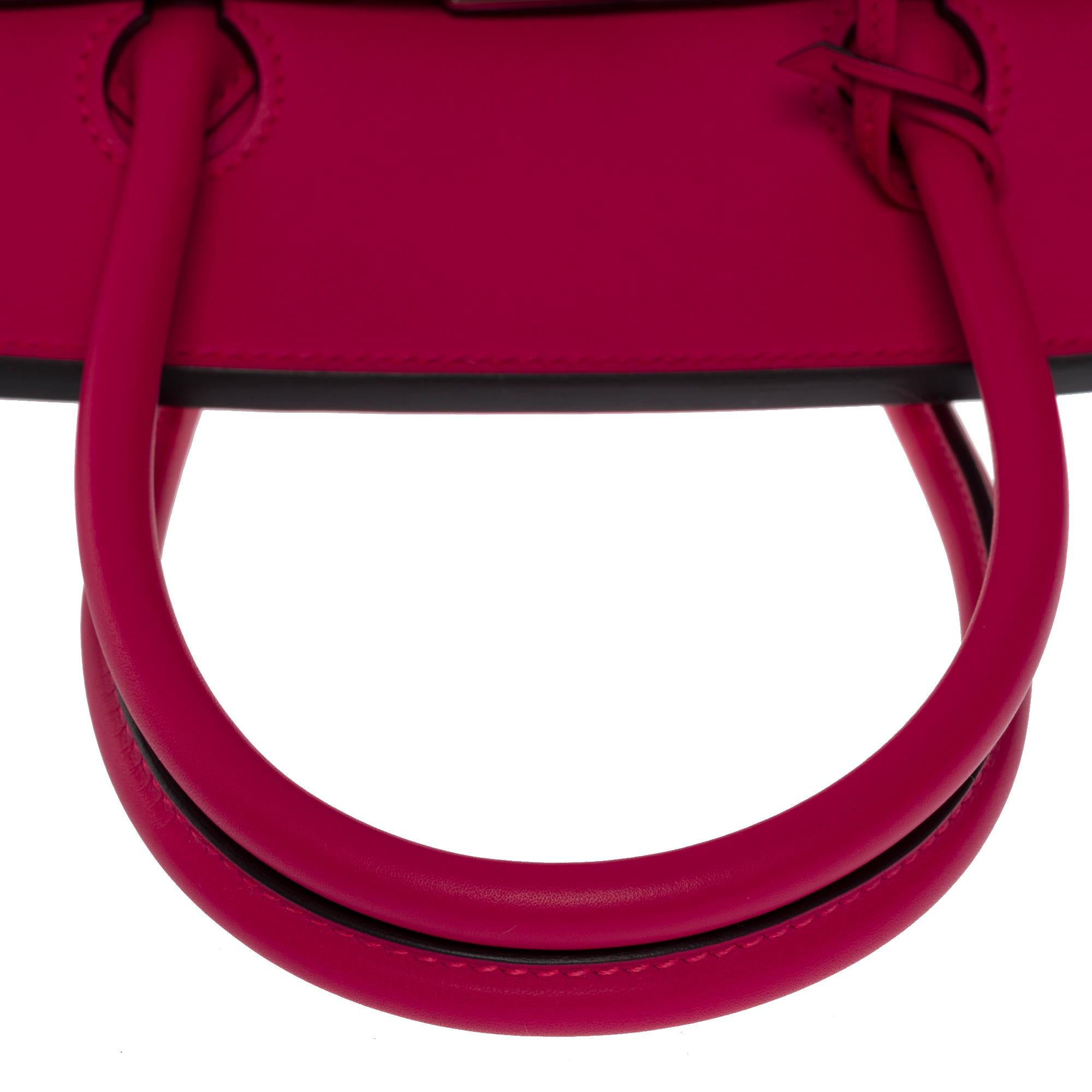 Nouveau Fray Fray Sac à main Hermès Birkin 35 en toile beige/cuir swift rose, SHW en vente 4