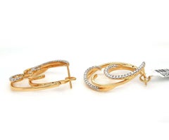 New Frederic Sage 0.56 CTW Diamond Swirl Earrings in 14K