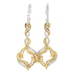 New Frederic Sage 0.59ctw Petal Twisted Dangle Earrings in 18K Yellow Gold