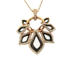 New Frederic Sage Diamond and MOP Medici Pendant Necklace in 14K