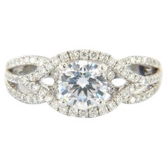 New Frederic Sage Diamond Woven Semi Mount Ring in 14K White Gold