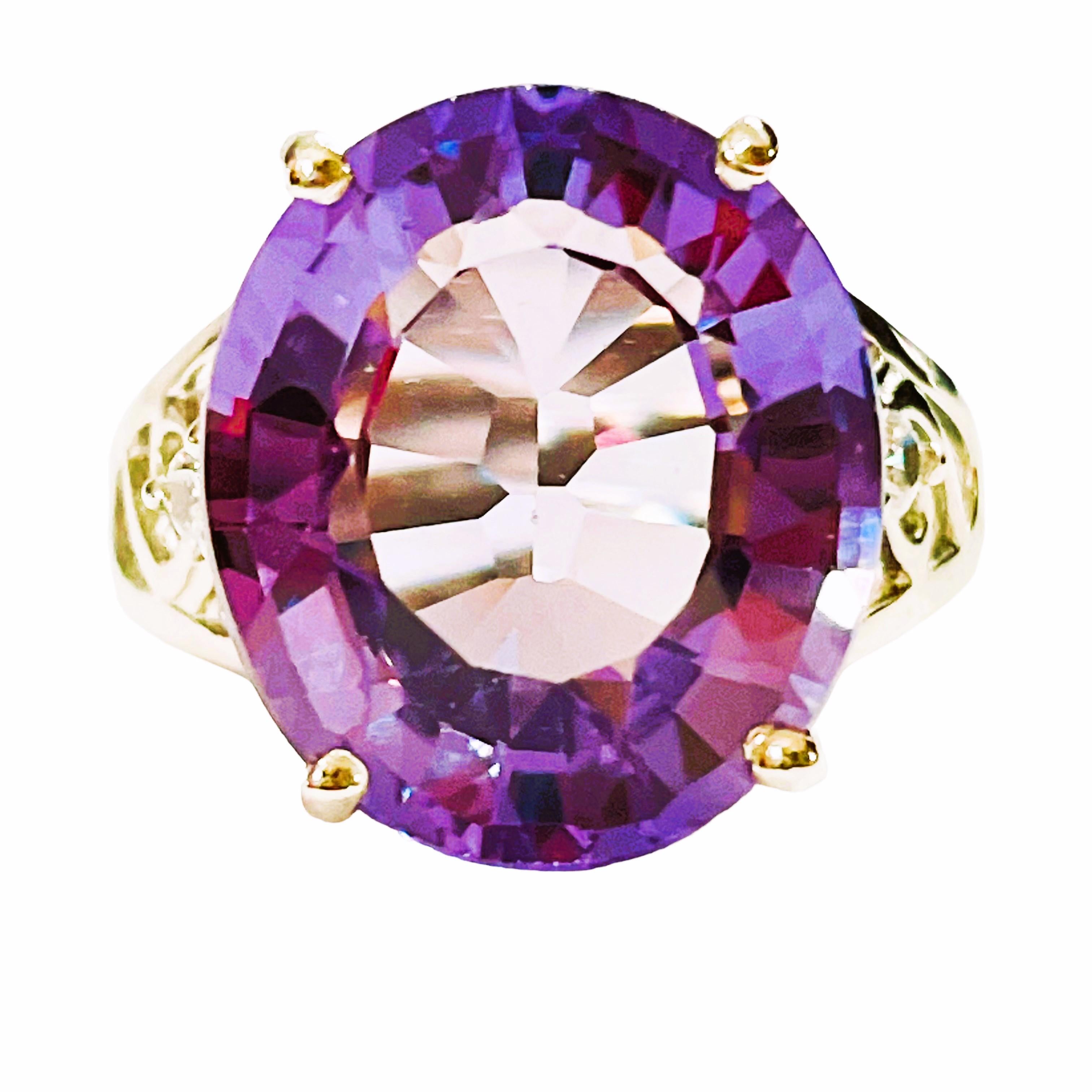 New Free of Inclusions African Blue Purple Spinel & Sapphire Sterling Ring 5.75 1