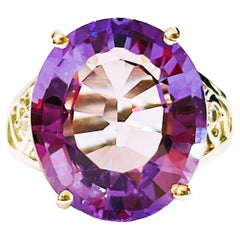 New Free of Inclusions African Blue Purple Spinel & Sapphire Sterling Ring 5.75