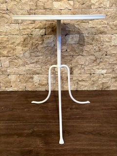 New French Cast Iron Black Bistro Table With Iron Top