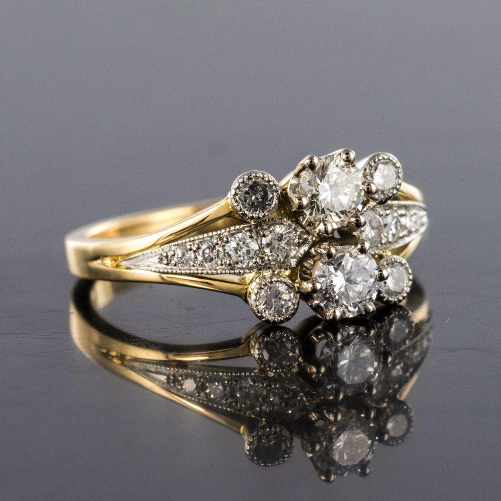 French Charming Diamond Gold Ring 4
