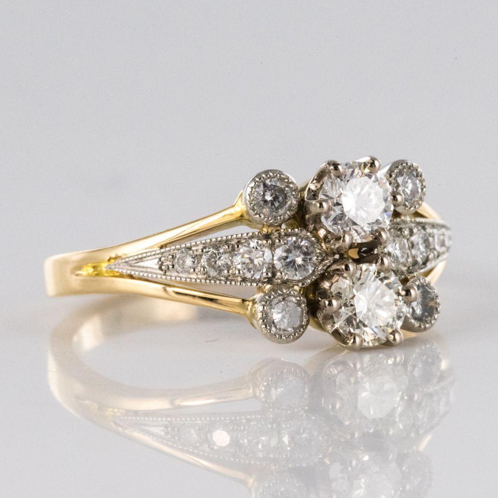 French Charming Diamond Gold Ring 8