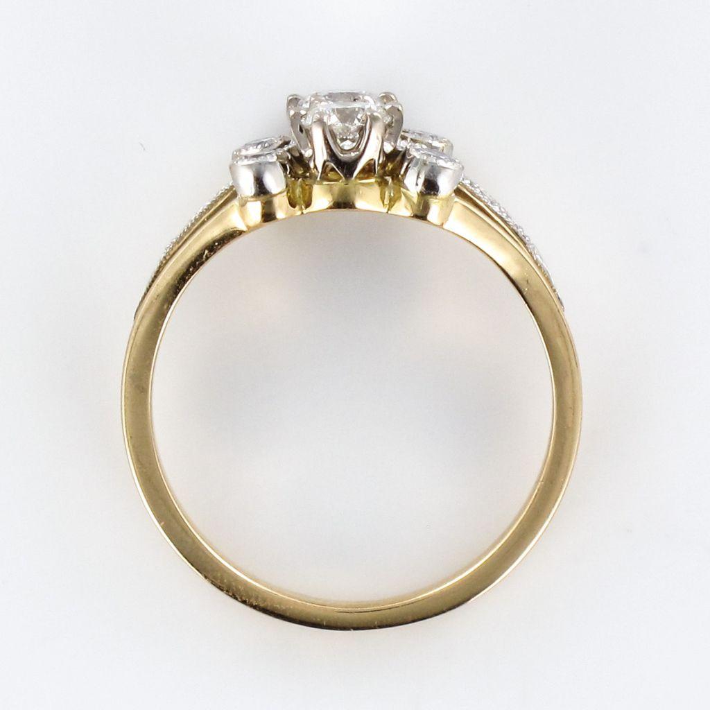 French Charming Diamond Gold Ring 9