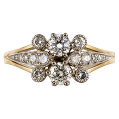 French Charming Diamond Gold Ring