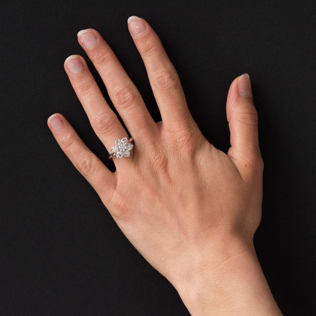 New French Diamond Platinum Engagement Ring 3