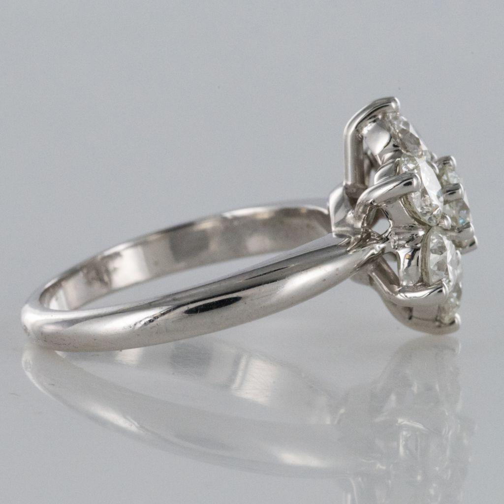 New French Diamond Platinum Engagement Ring 4