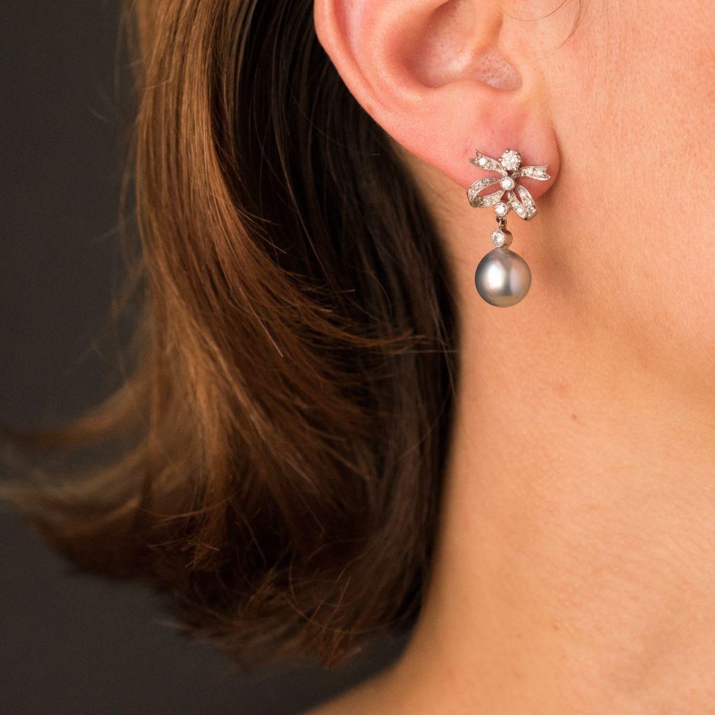 french grey earrings