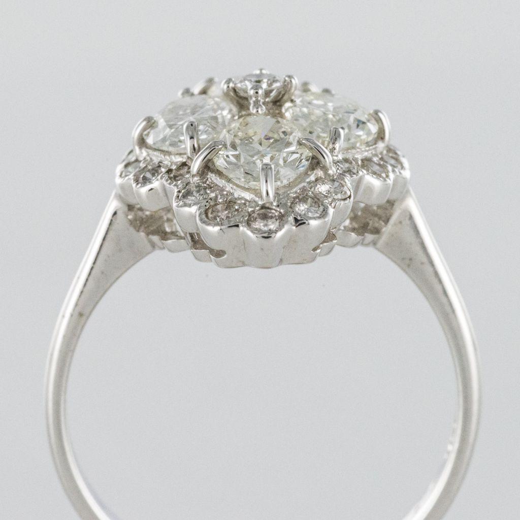 French Modern Marquise 2.05 Carat Diamond 18 Karat White Gold Ring 5