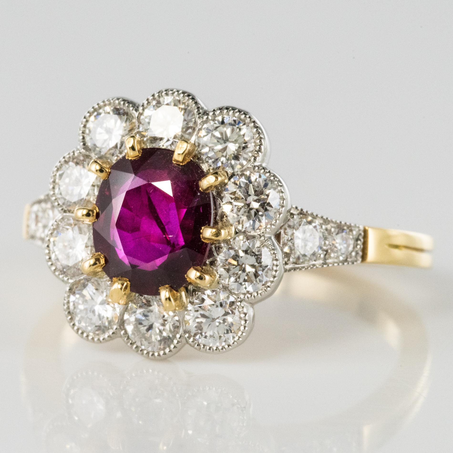 ruby daisy ring