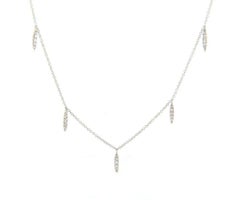 New From Gabriel & Co: 1.00ctw Diamond Station Necklace in 14kt