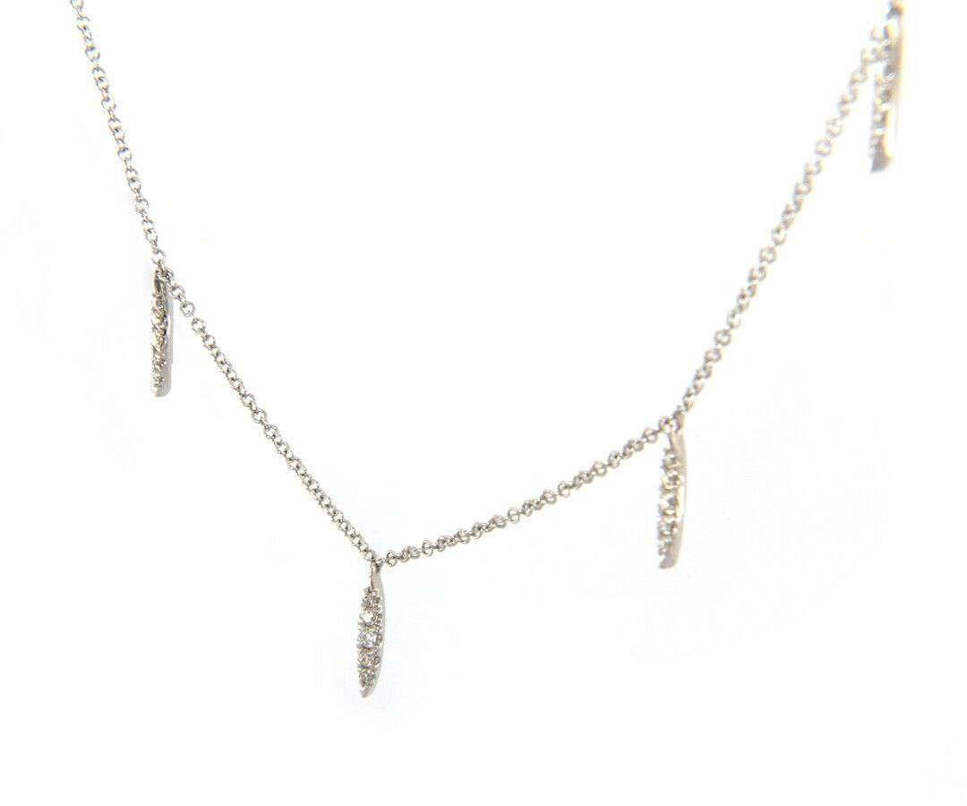 New From Gabriel & Co: 1.00ctw Diamond Station Necklace in 14kt In New Condition For Sale In Vienna, VA