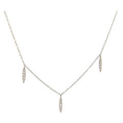 New From Gabriel
Co: 1.00ctw Diamond Station Necklace in 14kt New From Gabriel
Co: 1.00ctw Diamond Station Necklace in 14kt