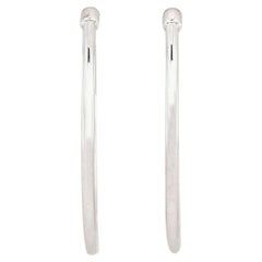 New From Gabriel & Co Screw Back Hoop Earrings in 14kt White Gold