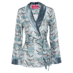 NEW F.R.S For Restless Sleepers FRS Botanical Print Silk Velvet Jacket & Belt M