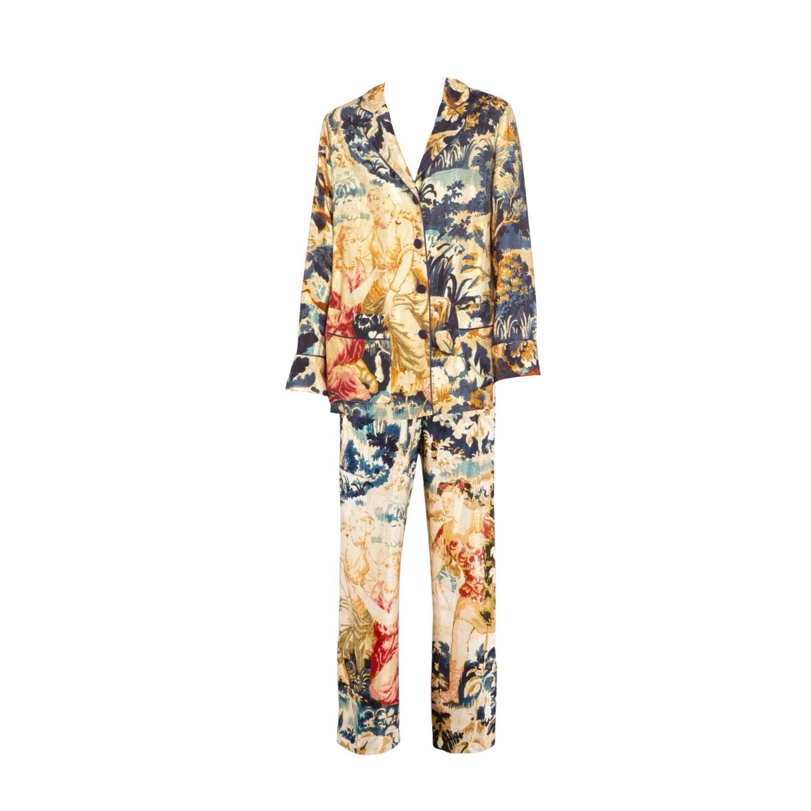 NEW F.R.S For Restless Sleepers FRS Gobelin Print Suit M For Sale 8
