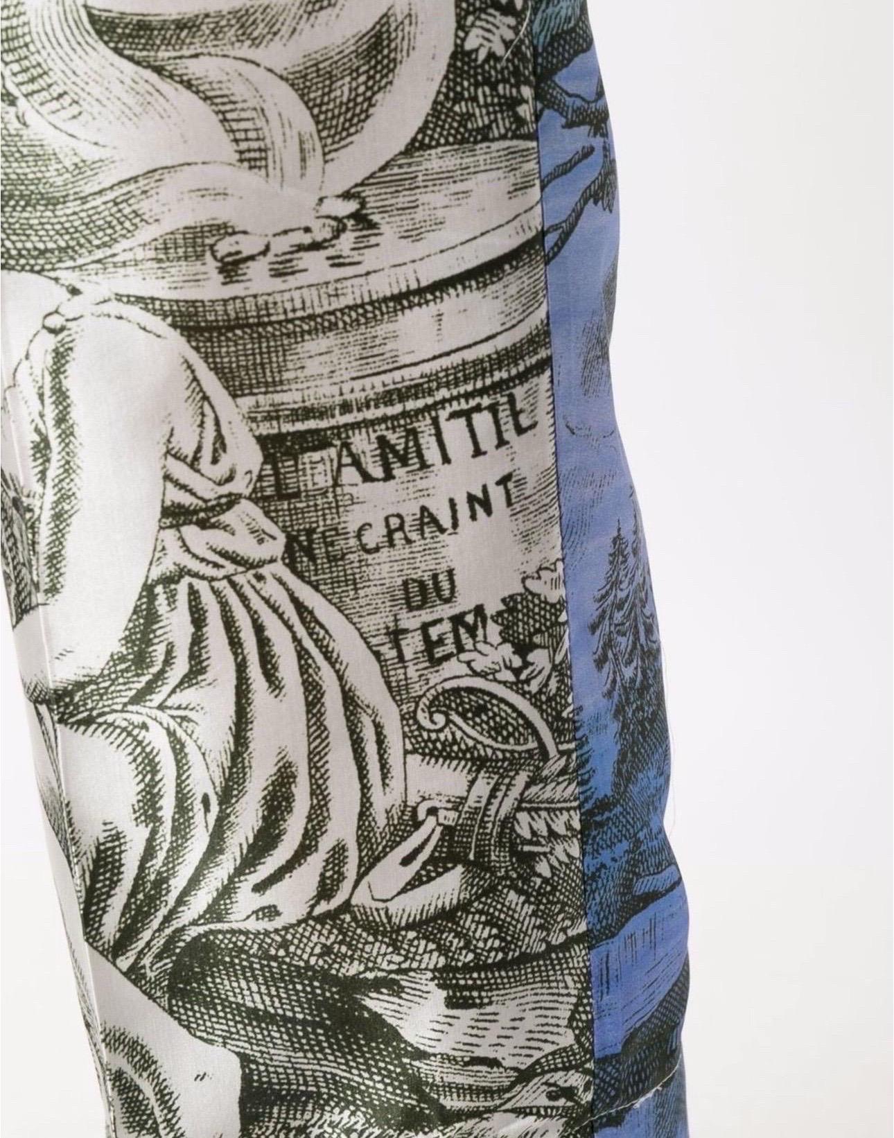 Pantalon imprimé F.R.S For Restless Sleepers FRS en soie mélangée XS, neuf Neuf - En vente à Switzerland, CH