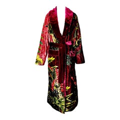 NEW F.R.S For Restless Sleepers Jungle Silk Velvet Robe for ANNABEL'S LONDON S