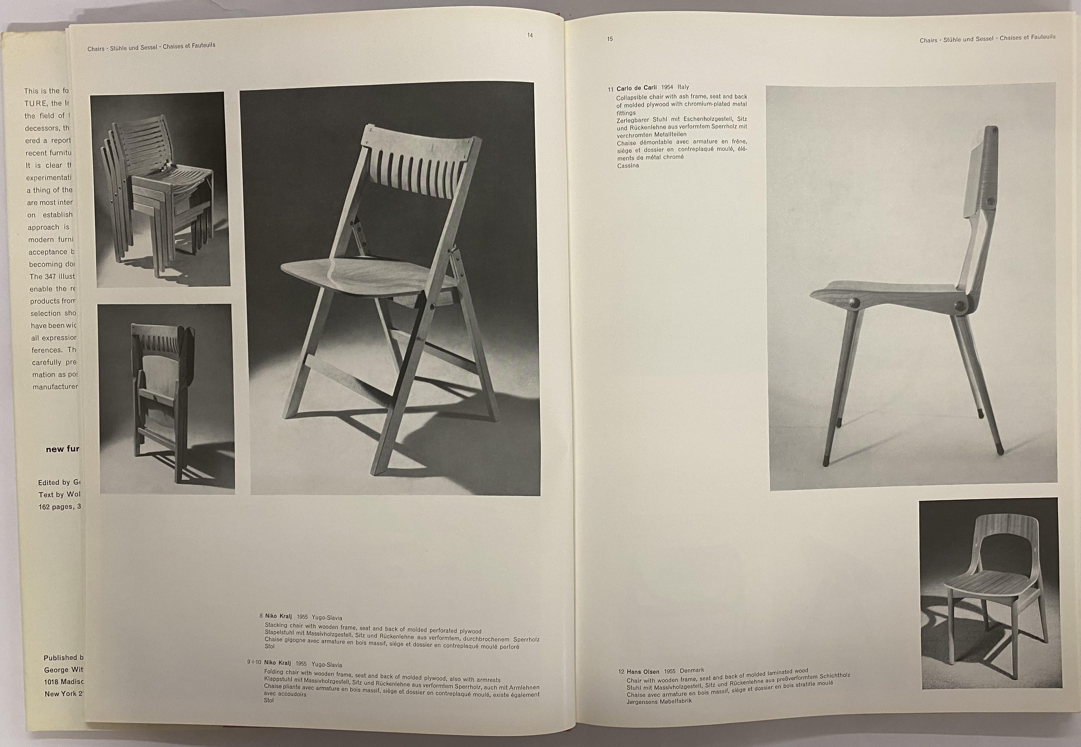 New Furniture 4 1956/1958 A cura di Gerd Hatje Testo di Wolfgang Clasen (Libro) In condizioni buone in vendita a North Yorkshire, GB
