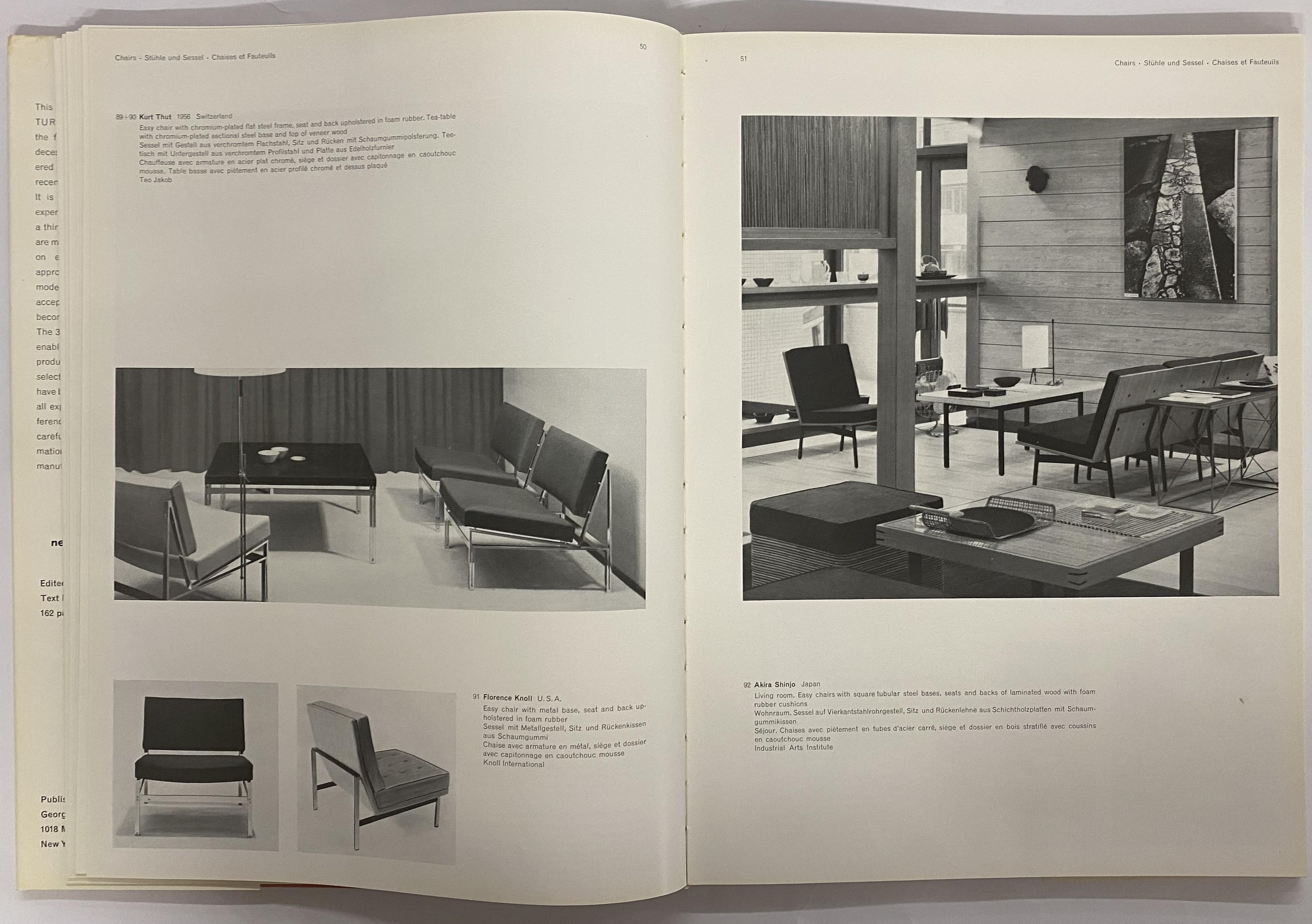 New Furniture 4 1956/1958 A cura di Gerd Hatje Testo di Wolfgang Clasen (Libro) in vendita 1